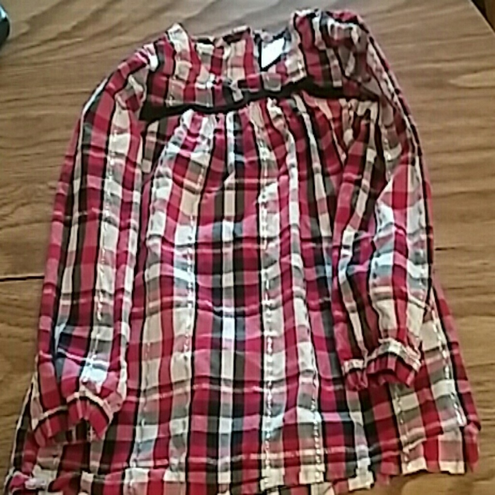 toddler  dressy black red silver and white shirt